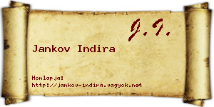 Jankov Indira névjegykártya